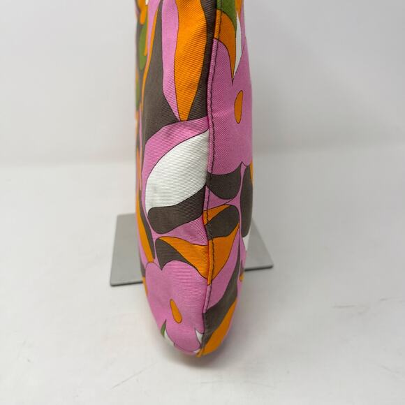 Kate Spade Pink Orange Brown Vintage Floral Inspired Tote Double Leather Handle - Picture 7 of 16